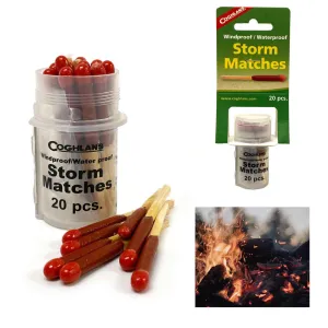 20 Pc Storm Matches Waterproof Stormproof Coghlans Windproof Survival Emergency