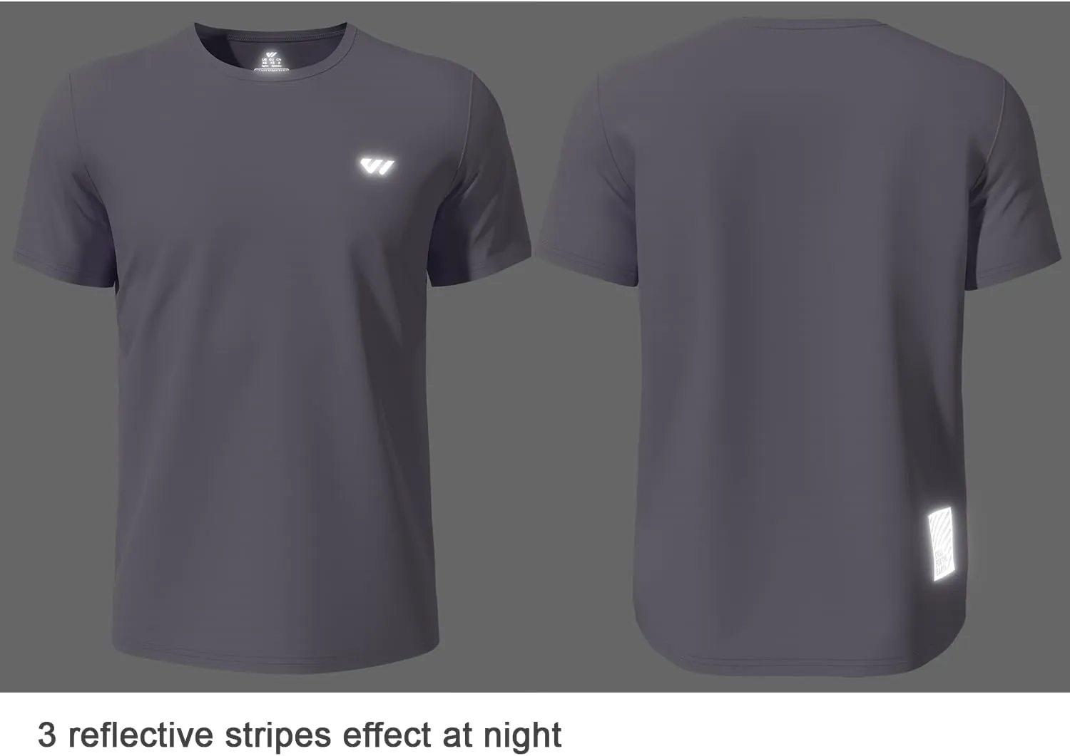 3-5 Pack Men Workout Shirts Quick Dry Running T-Shirt Short Sleeves Crew Neck Tee Athletic Moisture Wicking Gym Top UPF 50 
