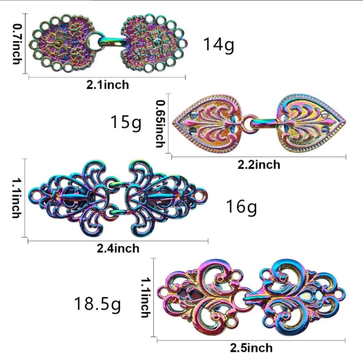 4 Pcs Vintage Clothes Cloak Clips for Women Retro Fashion Clip Shawl Collar Clasp Shirt Brooch Clip