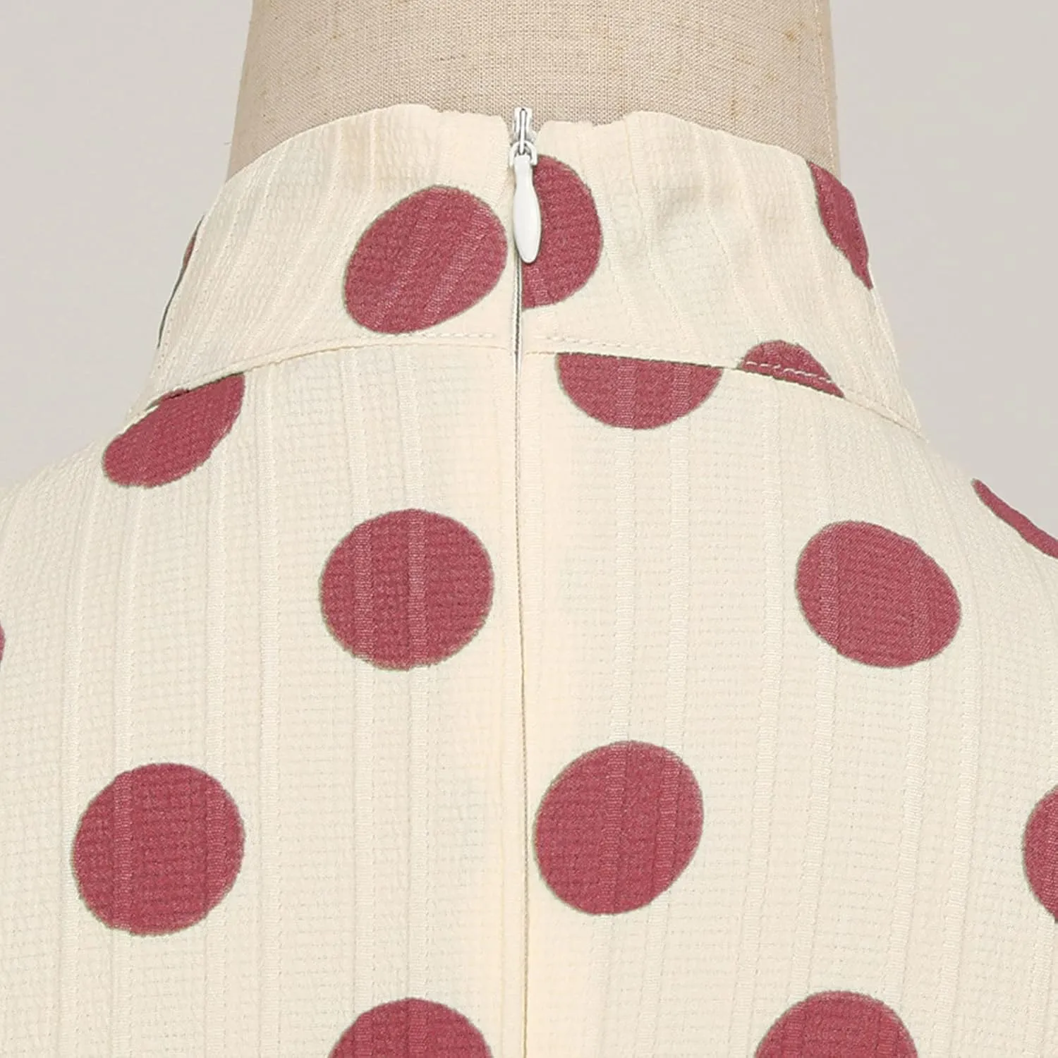 50s Style Dresses for Women Vintage 2024 Long Sleeve Polka Dot Swing Rockabilly Midi Dresses Garden Party Dress