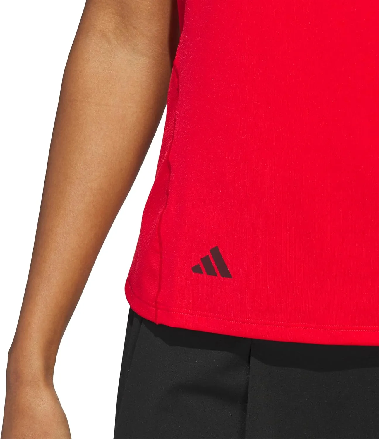 adidas Women's Ultimate365 Zip Mock Sleeveless Polo Shirt