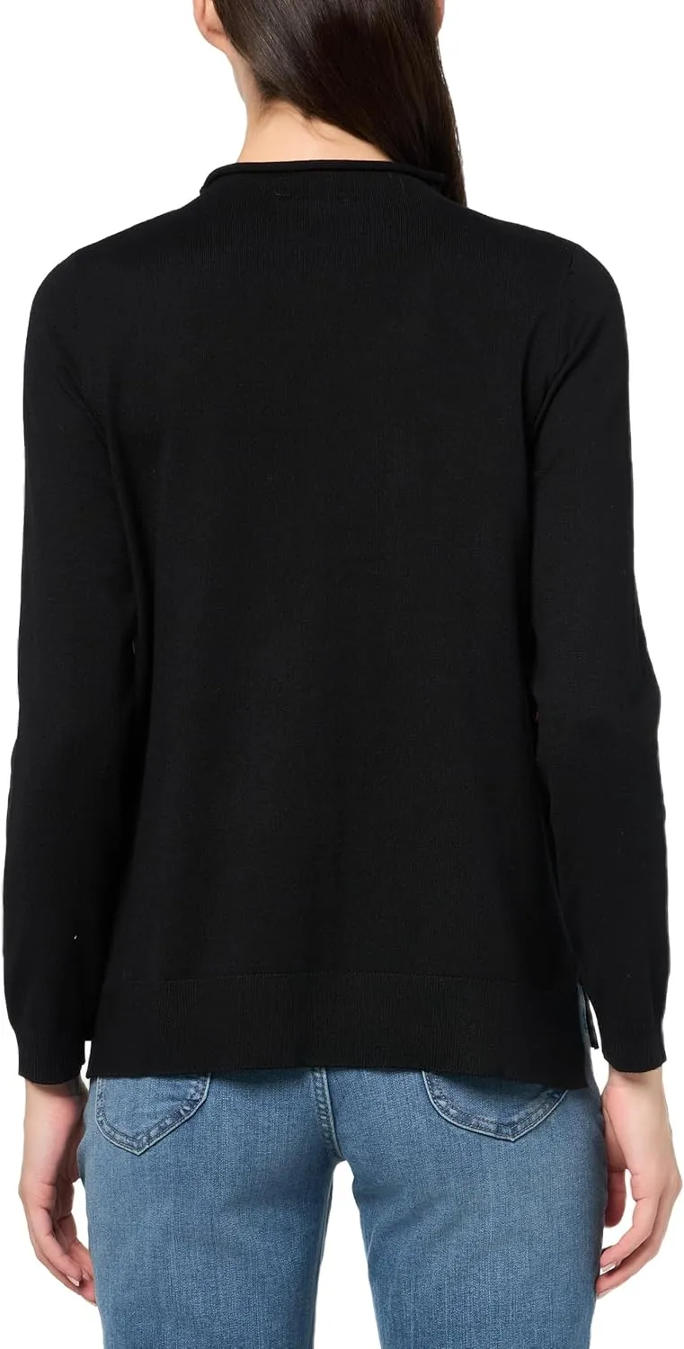 Adrianna Papell Women's Mock Neck Step Hem Sweater