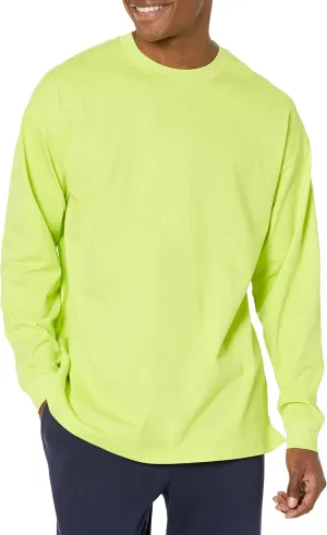 Amazon Essentials Men's Long-Sleeve T-Shirt Oversized-Fit Organic Cotton