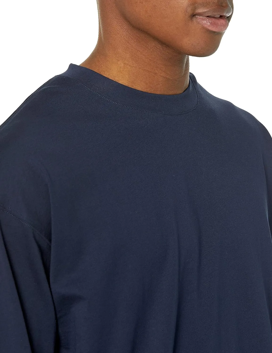 Amazon Essentials Men's Long-Sleeve T-Shirt Oversized-Fit Organic Cotton
