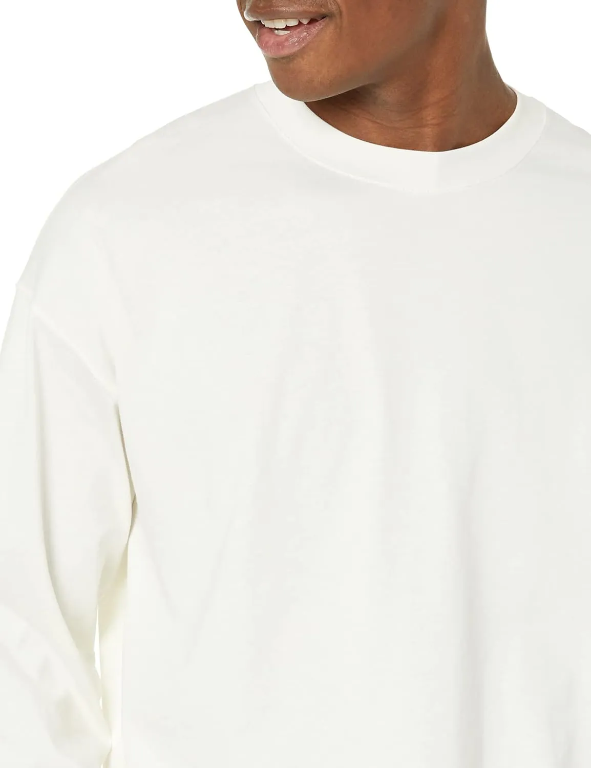 Amazon Essentials Men's Long-Sleeve T-Shirt Oversized-Fit Organic Cotton