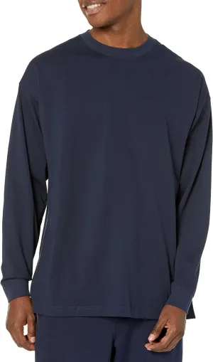 Amazon Essentials Men's Long-Sleeve T-Shirt Oversized-Fit Organic Cotton