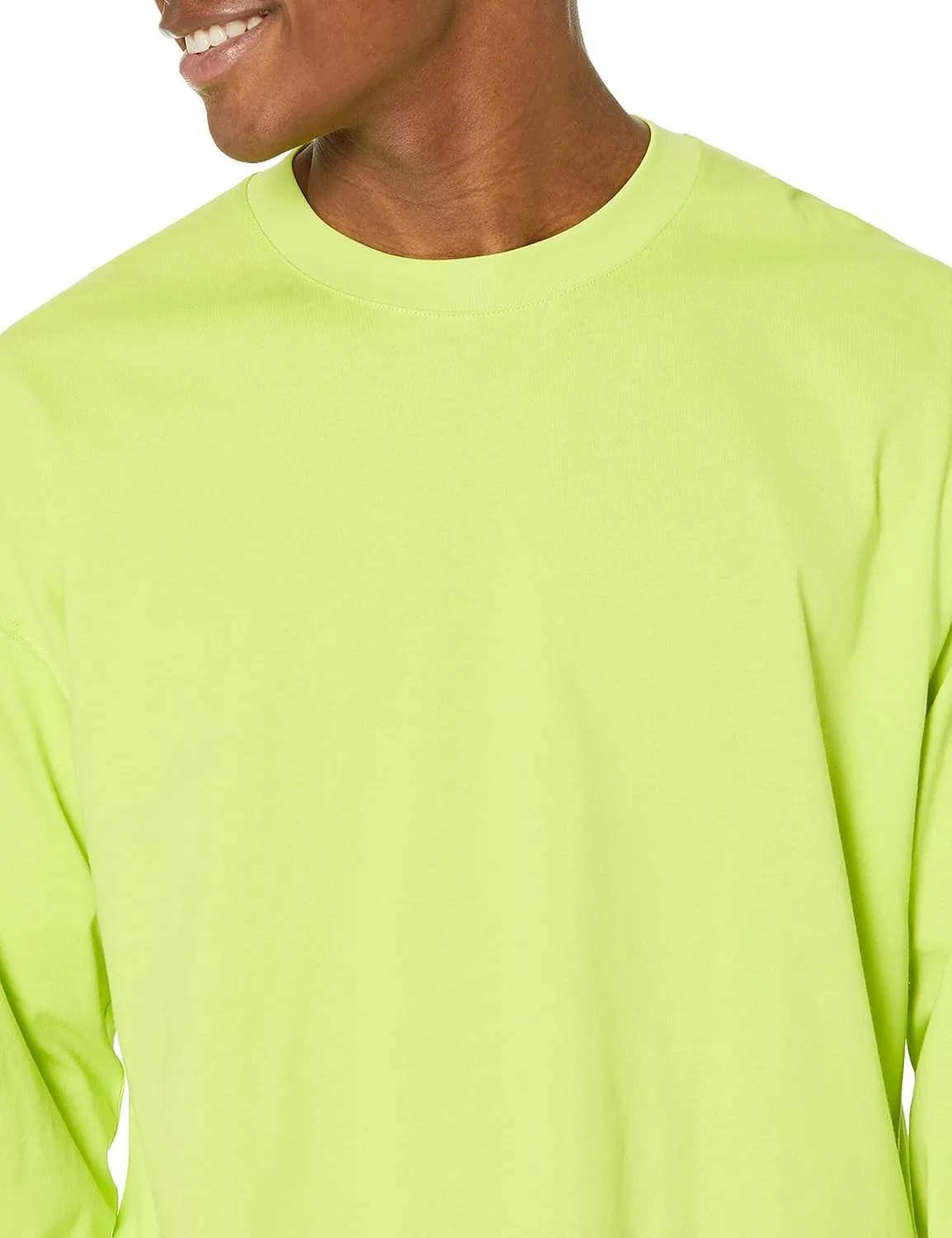 Amazon Essentials Men's Long-Sleeve T-Shirt Oversized-Fit Organic Cotton