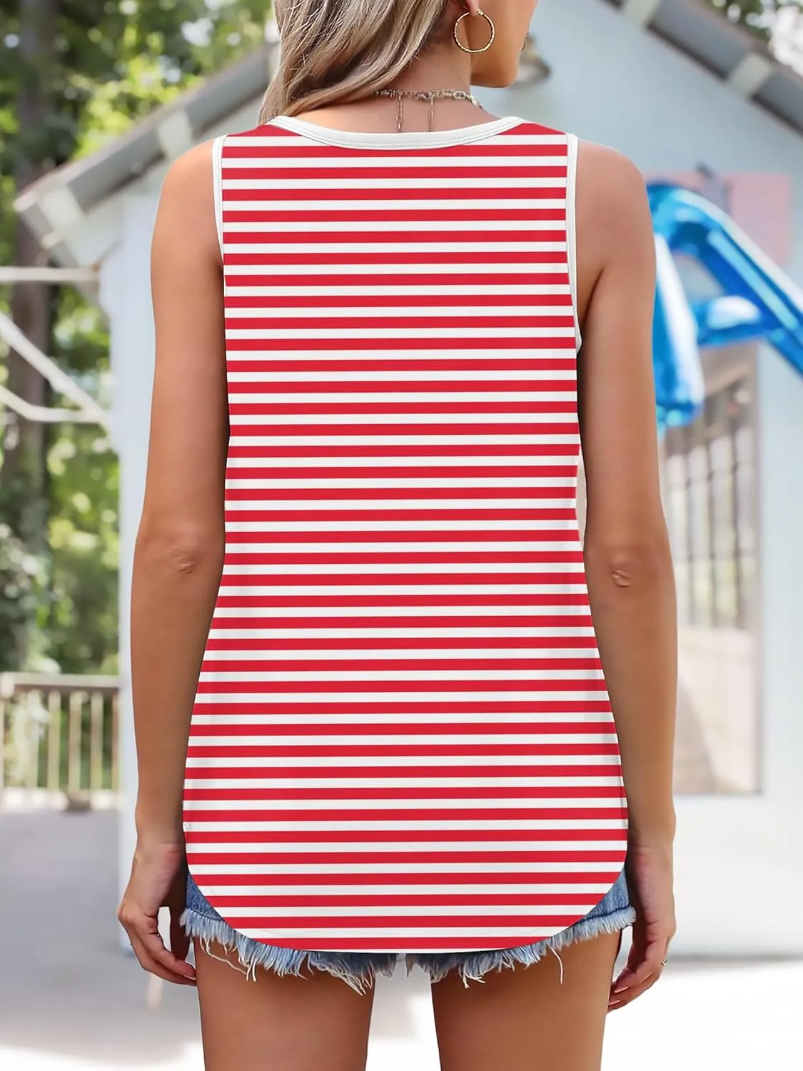 American Flag Tank Tops Women V Neck Patriotic Star Striped Shirt 4th of July Sequin Vest USA Girls Tee