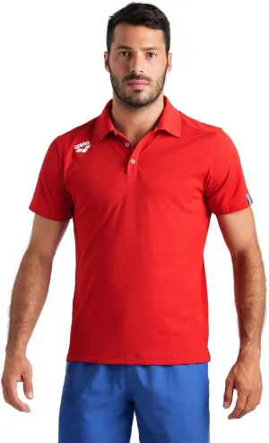 ARENA Unisex Team Solid Polo Shirt Short Sleeve Quick Dry Active Tee Regular Fit Athletic Top Gym Exercise Training