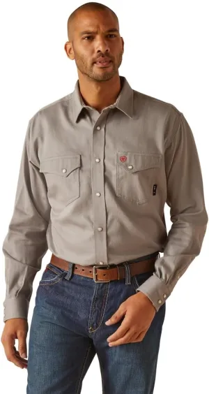 Ariat Men's FR Solid Classic Fit Snap Work Shirt