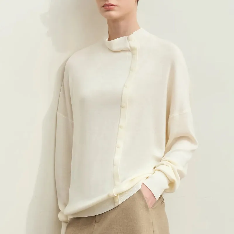 Autumn Asymmetrical Loose Drop Sleeve Sweater