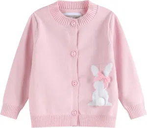 Baby and Girls Easter Bunny Knit Sweater Cardigan