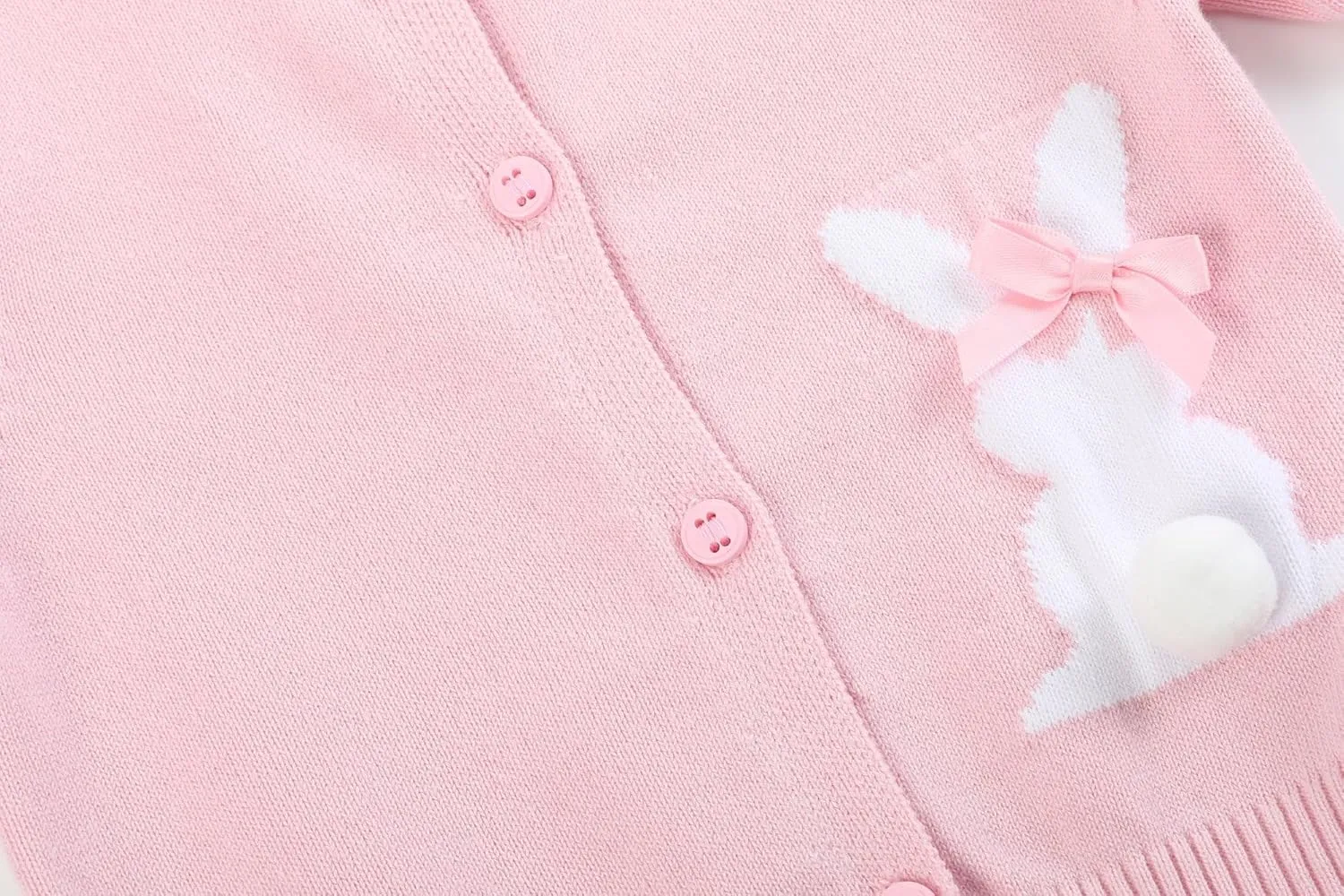 Baby and Girls Easter Bunny Knit Sweater Cardigan