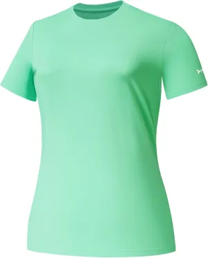 BASSDASH Womens UPF 50  Crew Neck Short Sleeve T-Shirt Cooling Performance Sun Protection Tee for Fishing Hiking Casual
