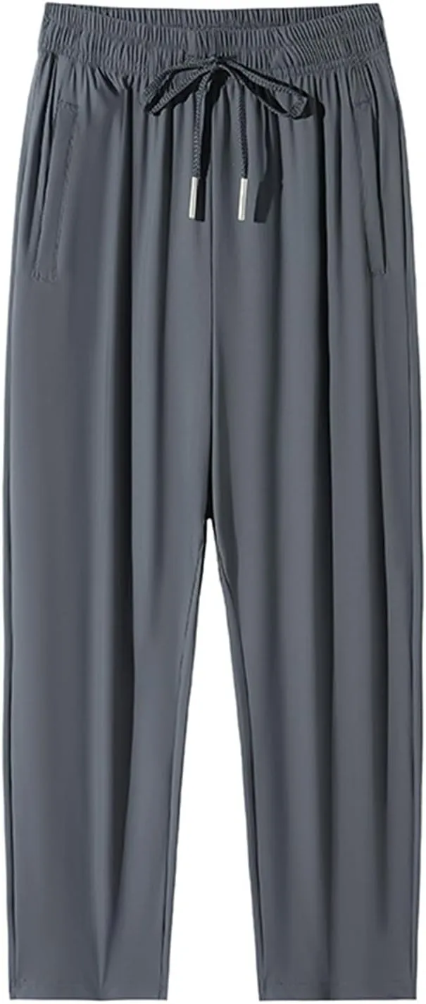 Beeswan Pants for Women Stretch Active Comfy Quick Dry Work Sport Running Sweatpants Summer Breathable Ice Silk Jogger