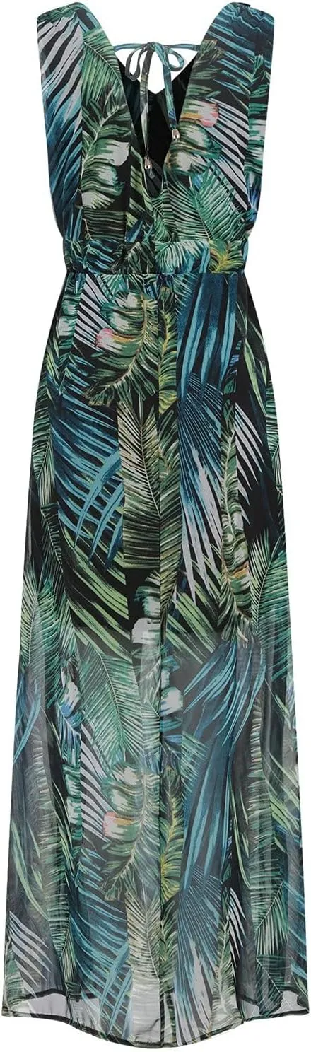 Boho Summer Dresses for Women 2025 Casual Floral Maxi Dress Sleeveless Bohemian Long Sundress Flowy Beach Dresses