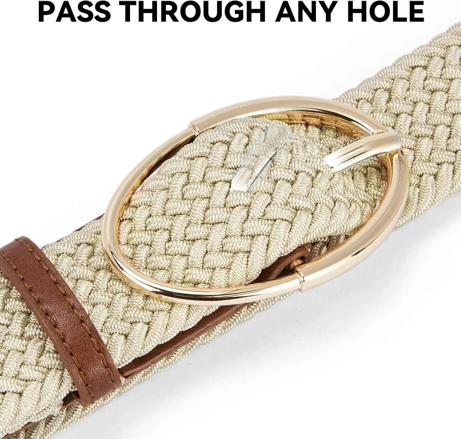 BOSTANTEN Women Belts For Jeans Dresses Pants Trendy Ladies Leather Waist Black Belt with Silver Oval Buckle