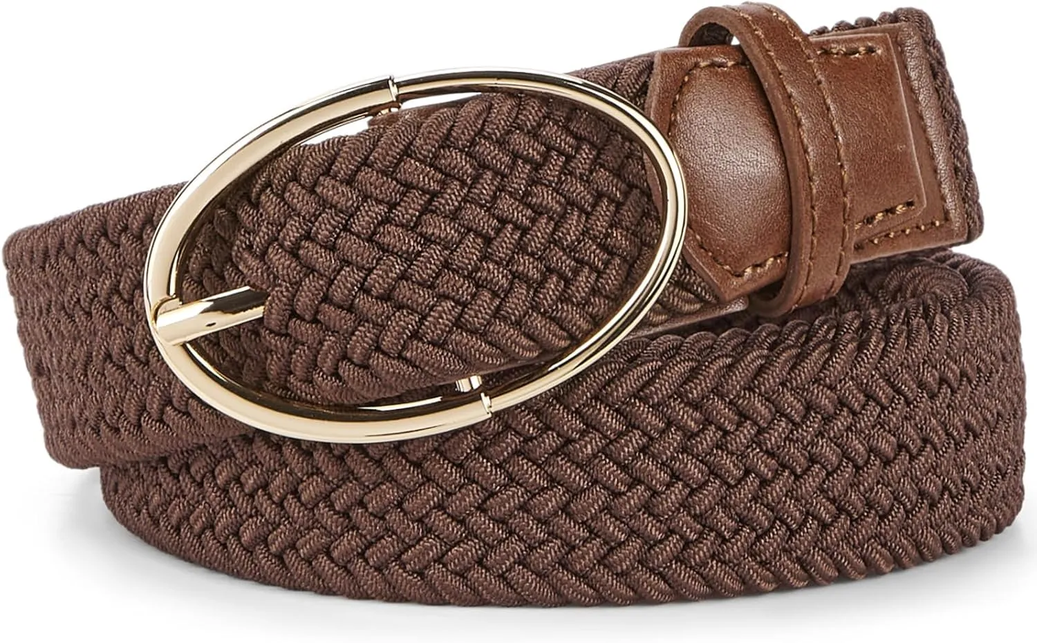 BOSTANTEN Women Belts For Jeans Dresses Pants Trendy Ladies Leather Waist Black Belt with Silver Oval Buckle