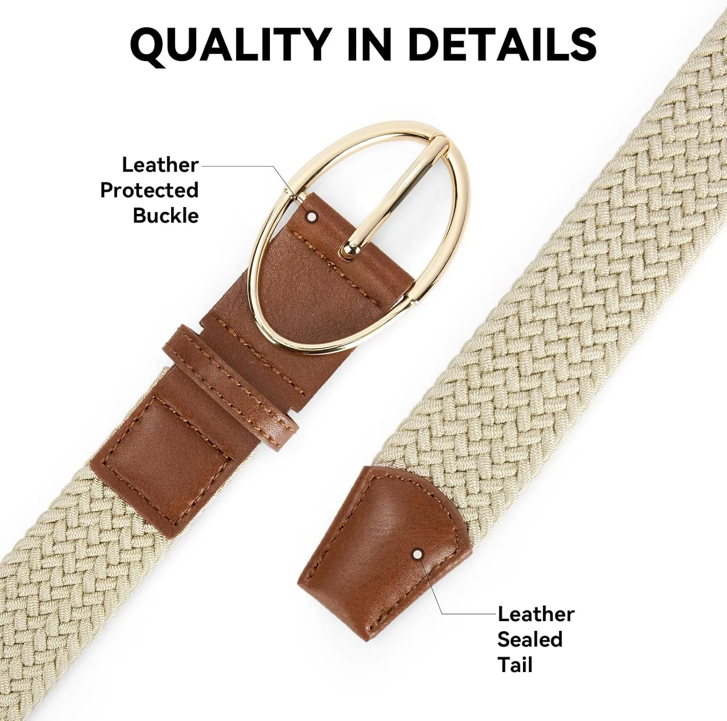 BOSTANTEN Women Belts For Jeans Dresses Pants Trendy Ladies Leather Waist Black Belt with Silver Oval Buckle