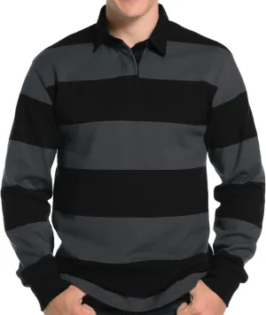 Buy Cool Shirts Mens Long Sleeve Rugby Polo Shirt