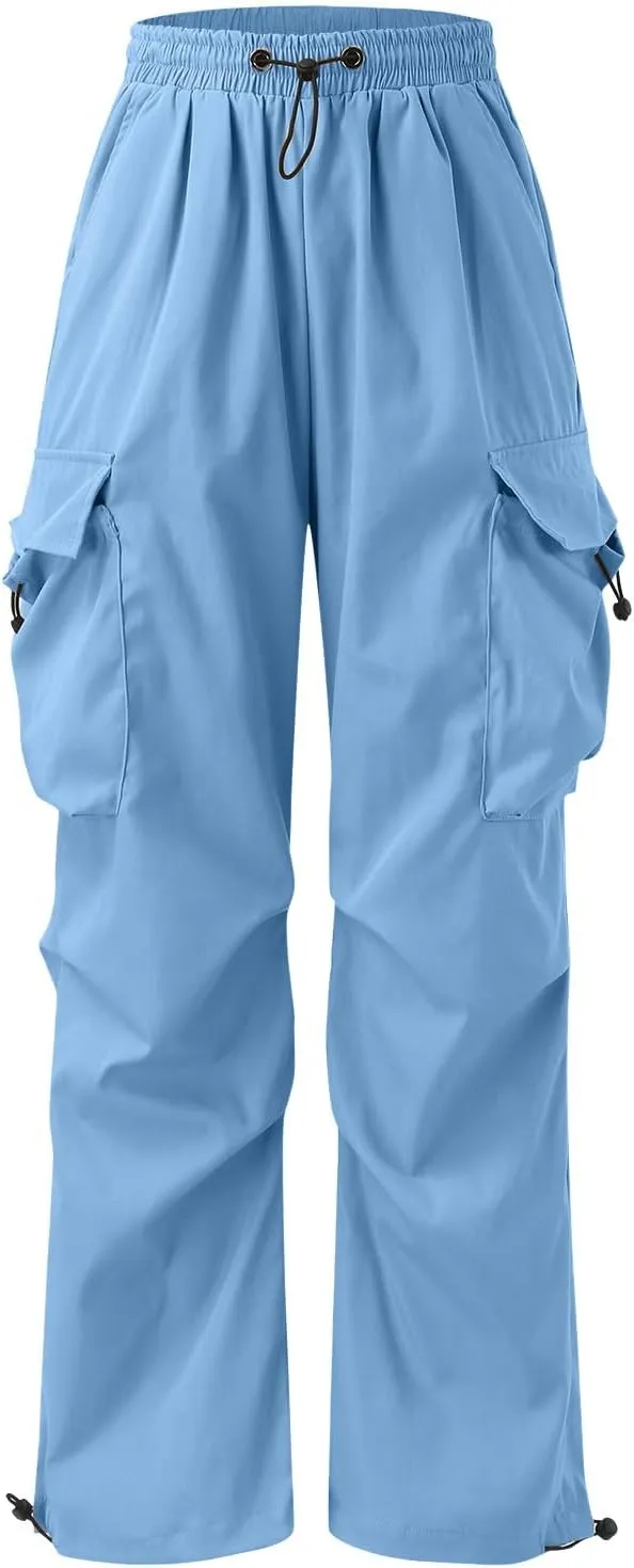 Cargo Pant for Men Casual Work Pant Elastic Waist Drawstring Cotton Track Pants with Multiple Pockets