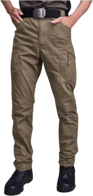 Cargo Pants Men Big and Tall Multi Pockets Jogger Pants Loose Fit Ripstop Hiking Tactic Straight Leg Trousers
