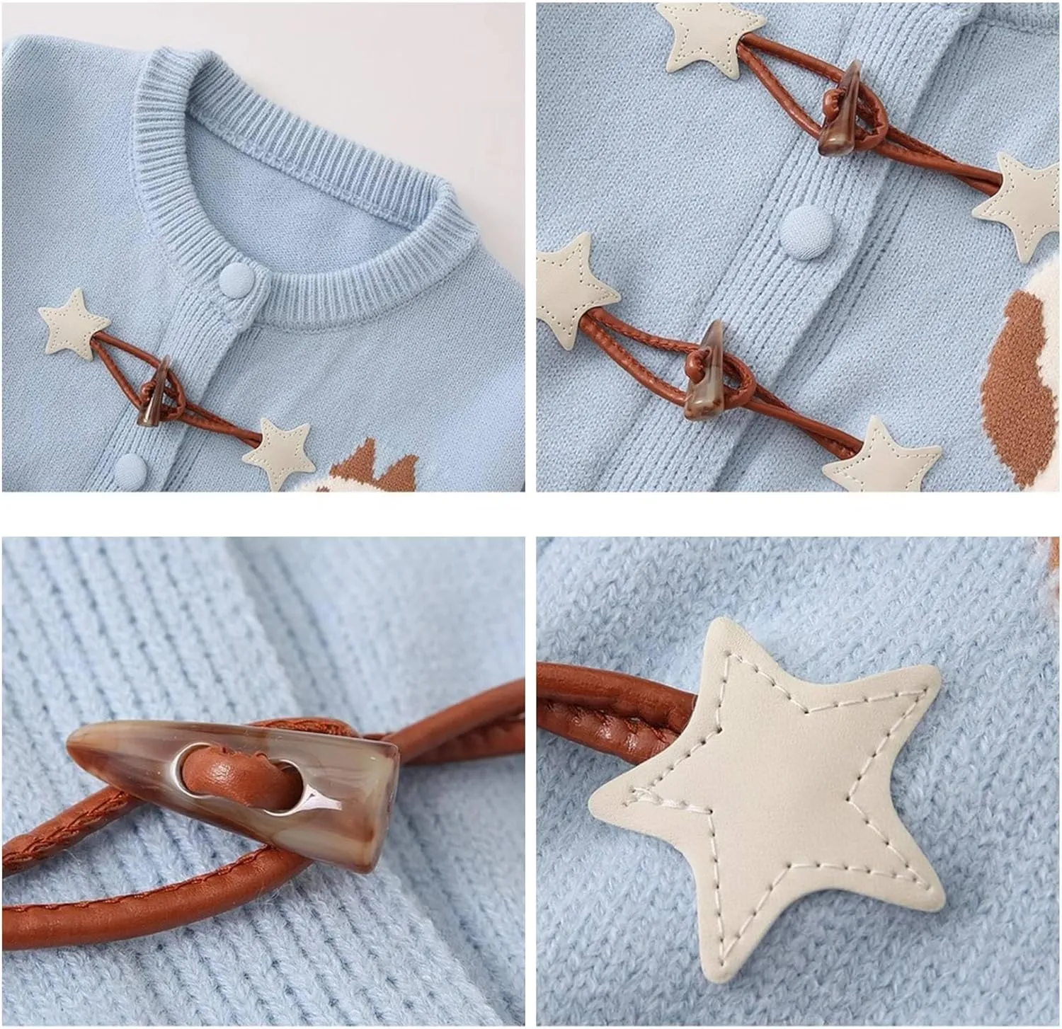 Cat Sweaters for Women Japanese Casual Kawaii Fun Patterned Cardigan Crew Neck Button Up Cozy Knit Coats