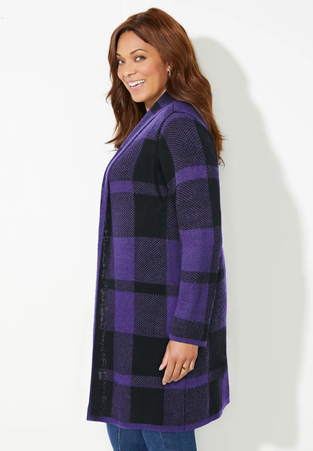 Catherines Women's Plus Size Country Village Sweater Cardigan