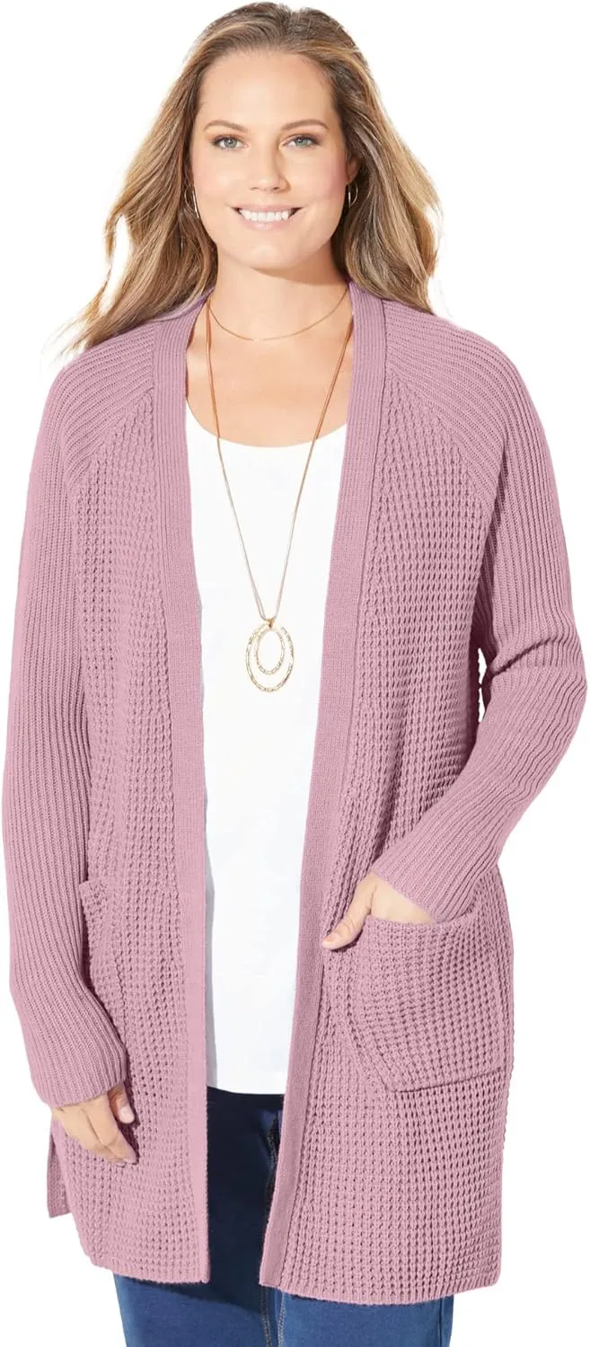 Catherines Women's Plus Size Daydream Waffle Knit Sweater