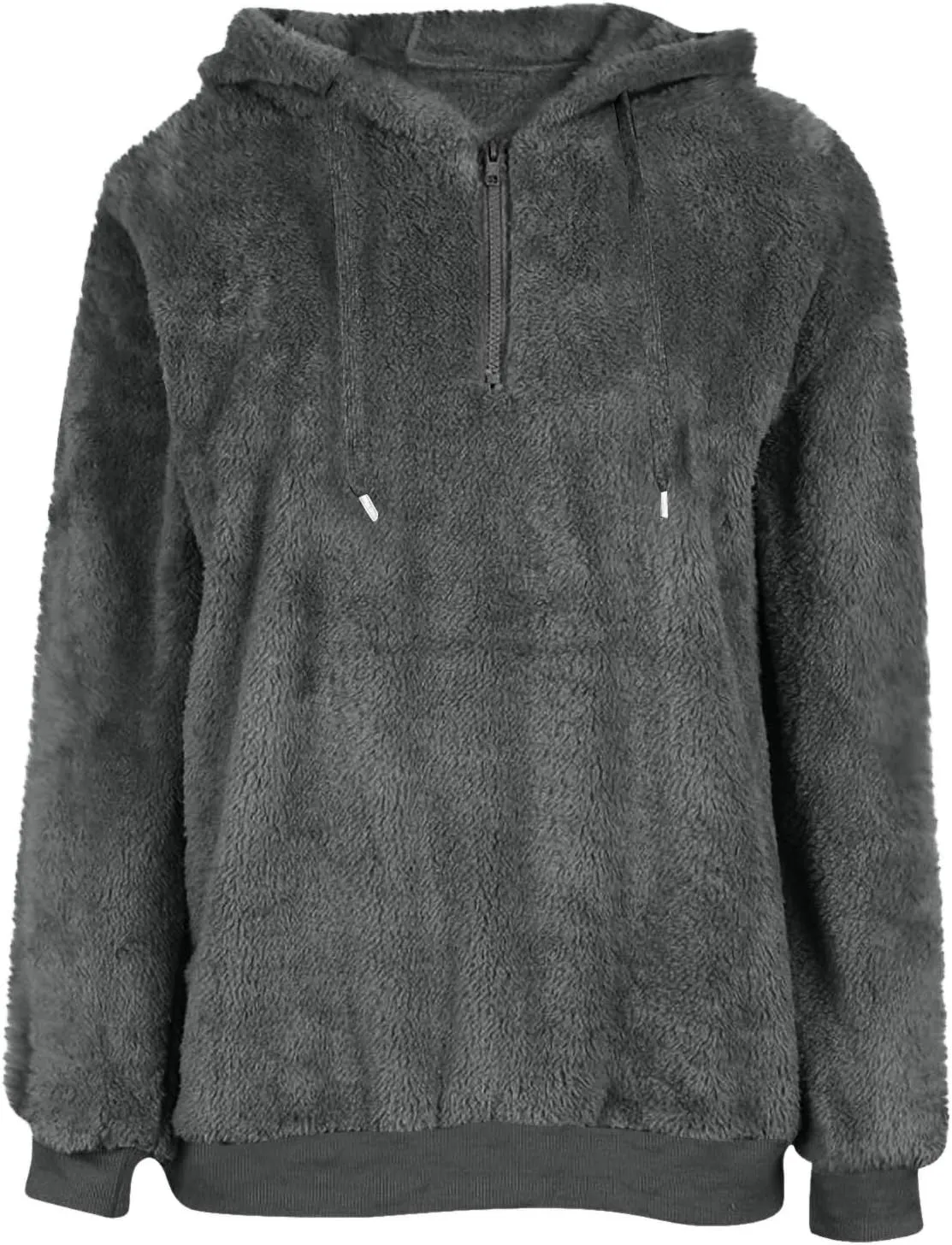 ChicCrate Womens Oversized Sherpa Pullover Hoodie Fuzzy Fleece Sweatshirt Trendy Comfrt Casual Fluffy Hoodies