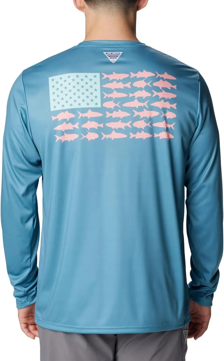 Columbia Men's PFG Terminal Tackle Fish Flag Long Sleeve Fishing Shirt