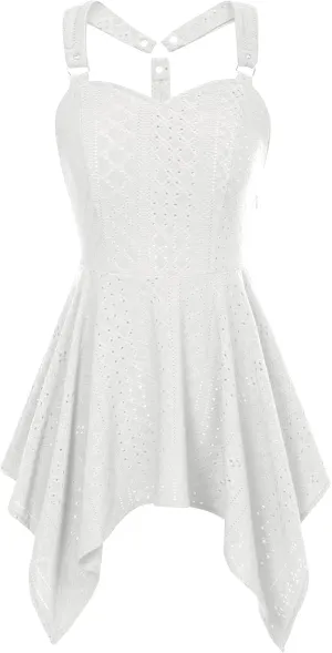 Corset Dress for Women Ladies Gothic Dresses Steampunk Dress Asymmetric Hemline Dress Vintage Pleated Swing Dresses