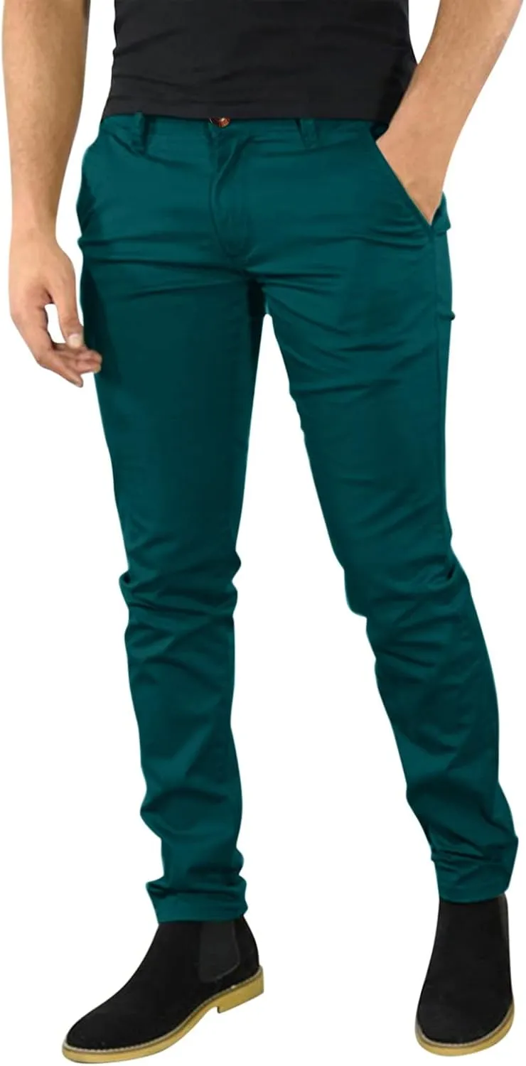CRNTCEM Business Pant for Men Regular Fit Outdoor Work Golf Pants Athletic Workout Skinny Leg Khaki Cropped Pencil Trousers