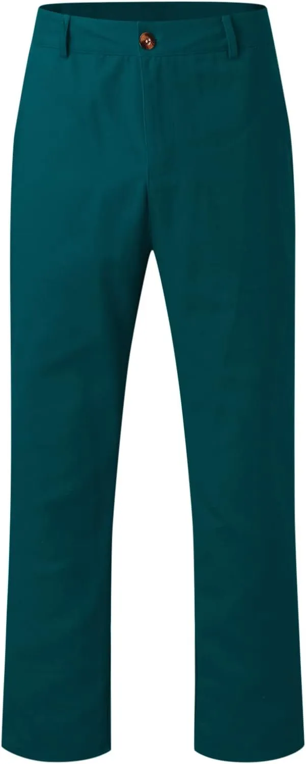 CRNTCEM Business Pant for Men Regular Fit Outdoor Work Golf Pants Athletic Workout Skinny Leg Khaki Cropped Pencil Trousers