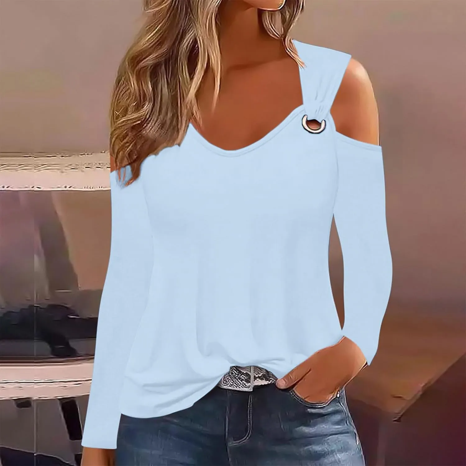 Custom Shirt, Your Own Design Text/Photo/Image/Logo T Shirts Women Personalized Printed Long Sleeve, Large