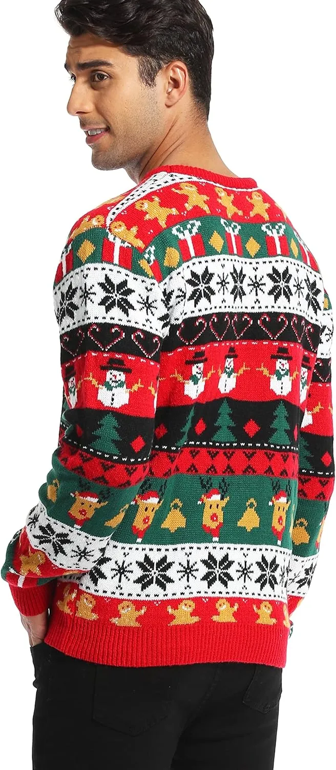 *daisysboutique* Men's Holiday Reindeer Snowman Santa Snowflakes Sweater