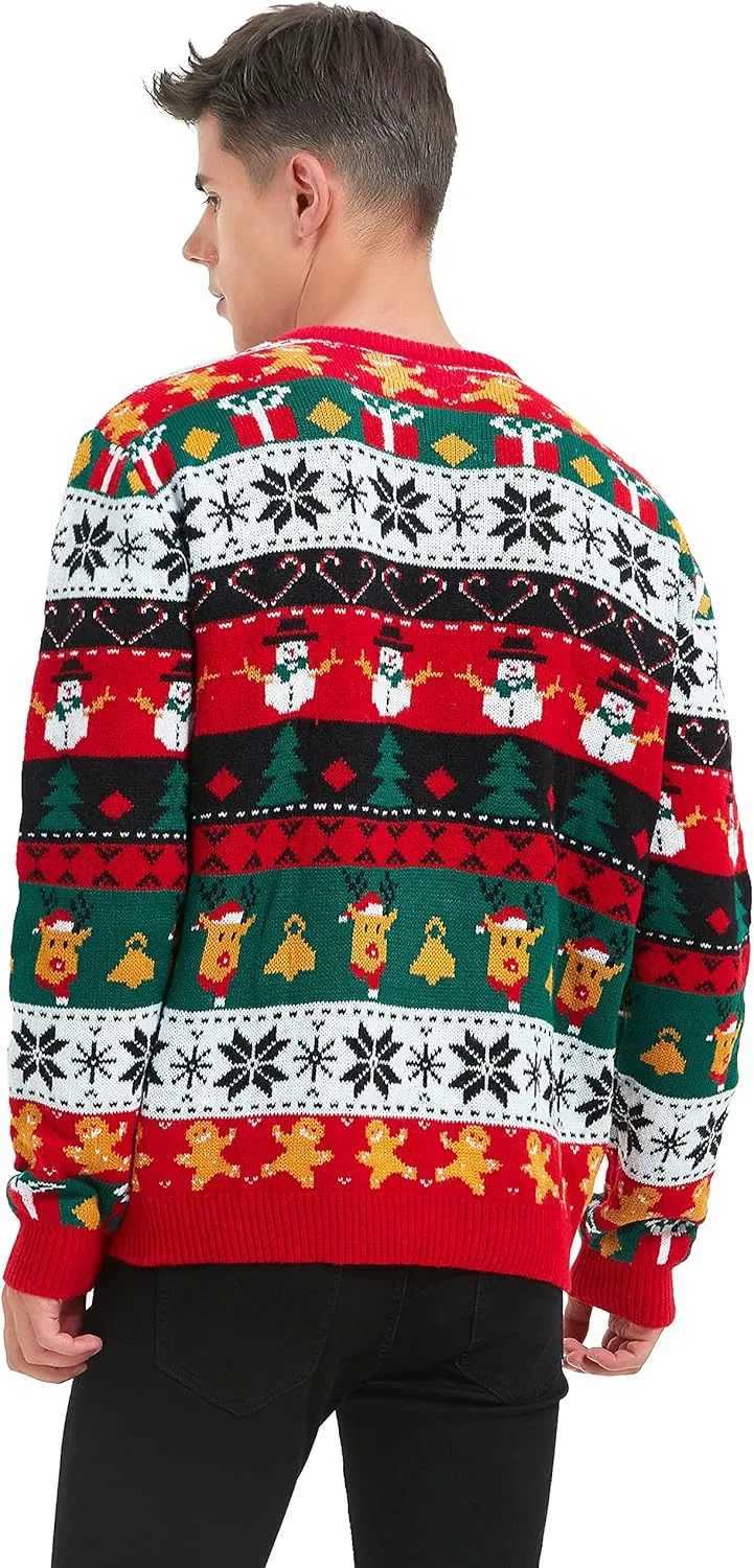 *daisysboutique* Men's Holiday Reindeer Snowman Santa Snowflakes Sweater