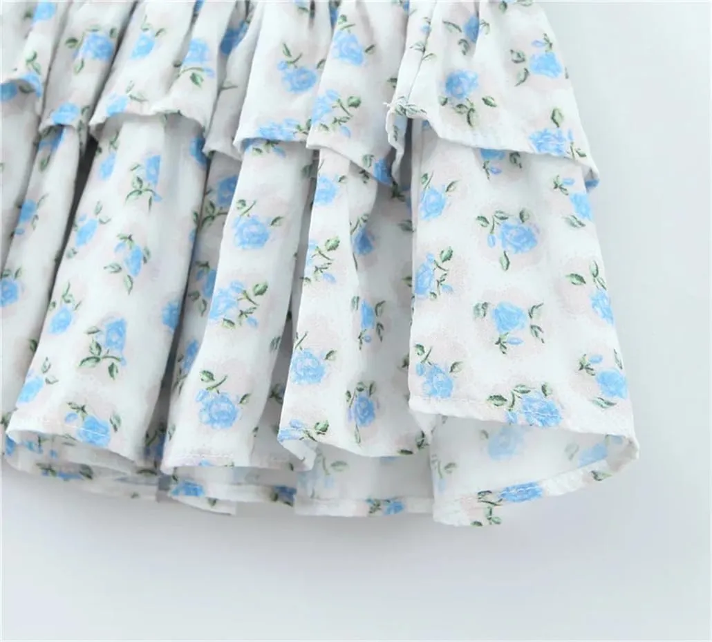 DBFBDTU Slip Dress for Women Floral Print Elastic Tight Mini Dress Ruffles Backless Straped Dresses