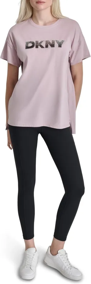DKNY womens Logo Graphic Short Sleeve T-shirt