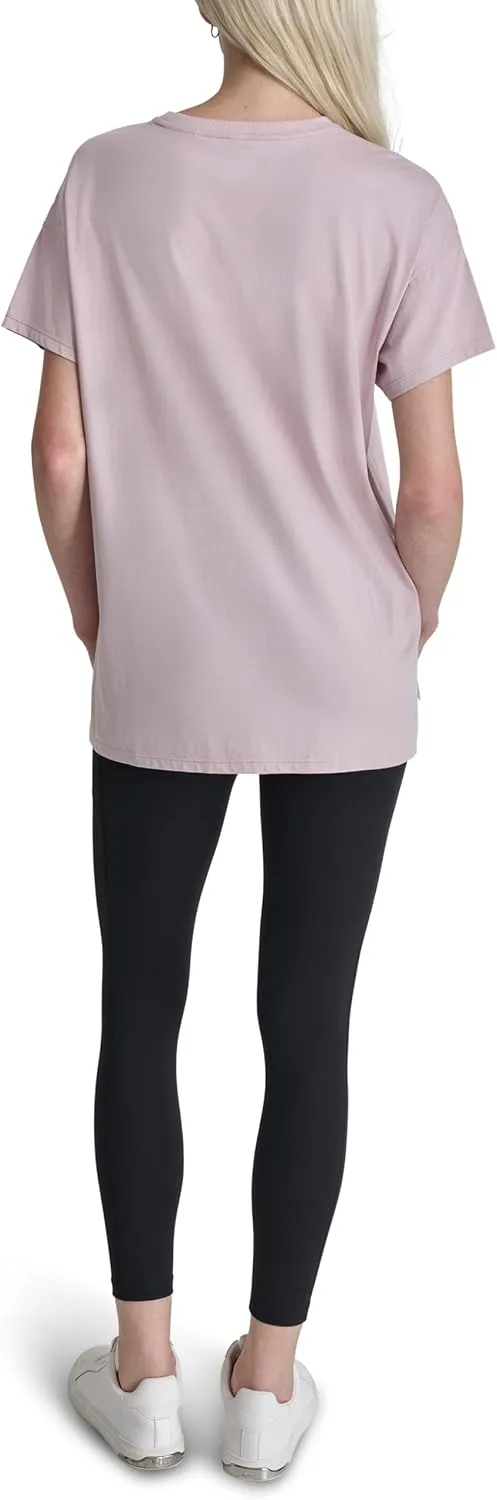 DKNY womens Logo Graphic Short Sleeve T-shirt