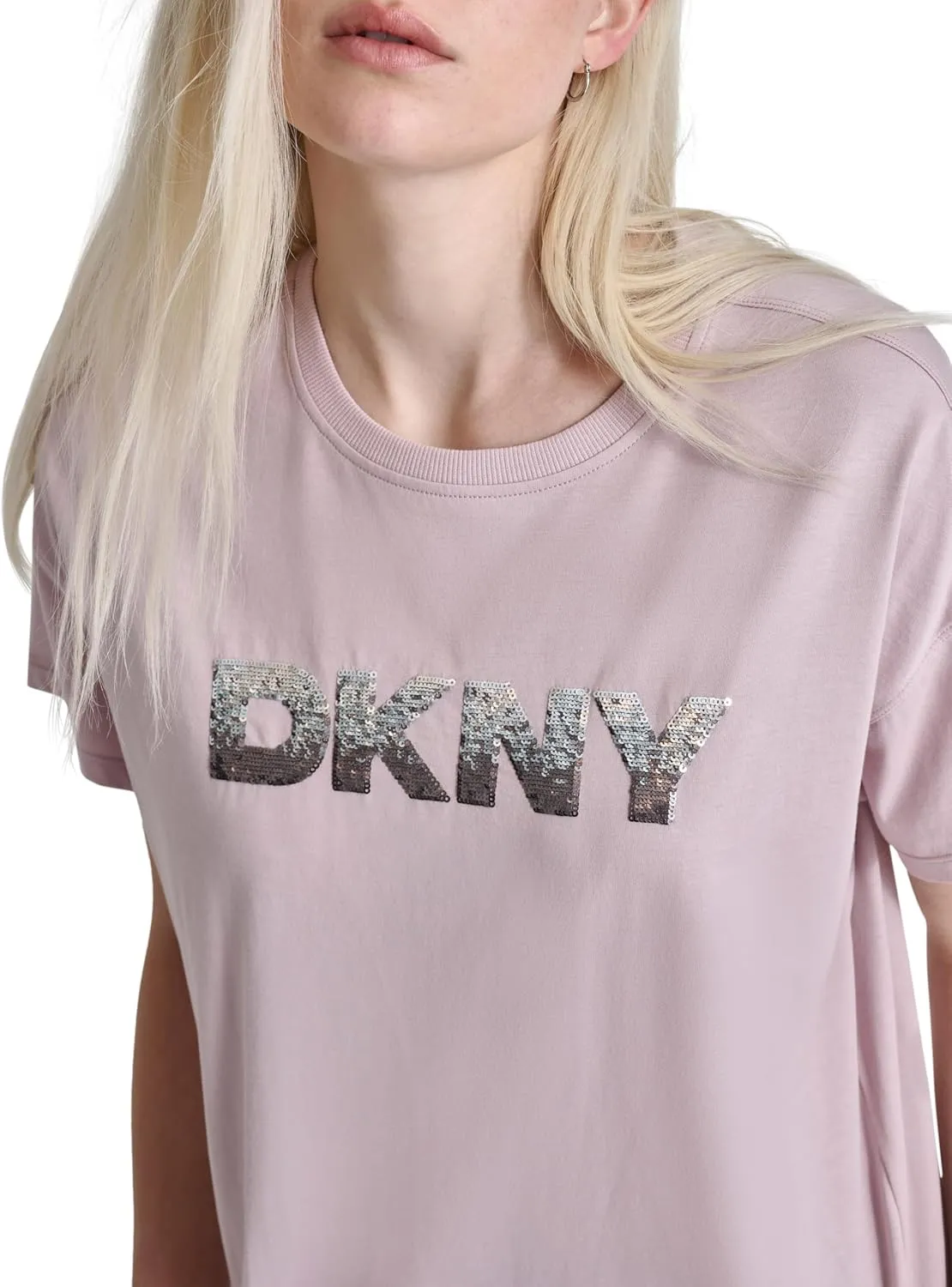 DKNY womens Logo Graphic Short Sleeve T-shirt