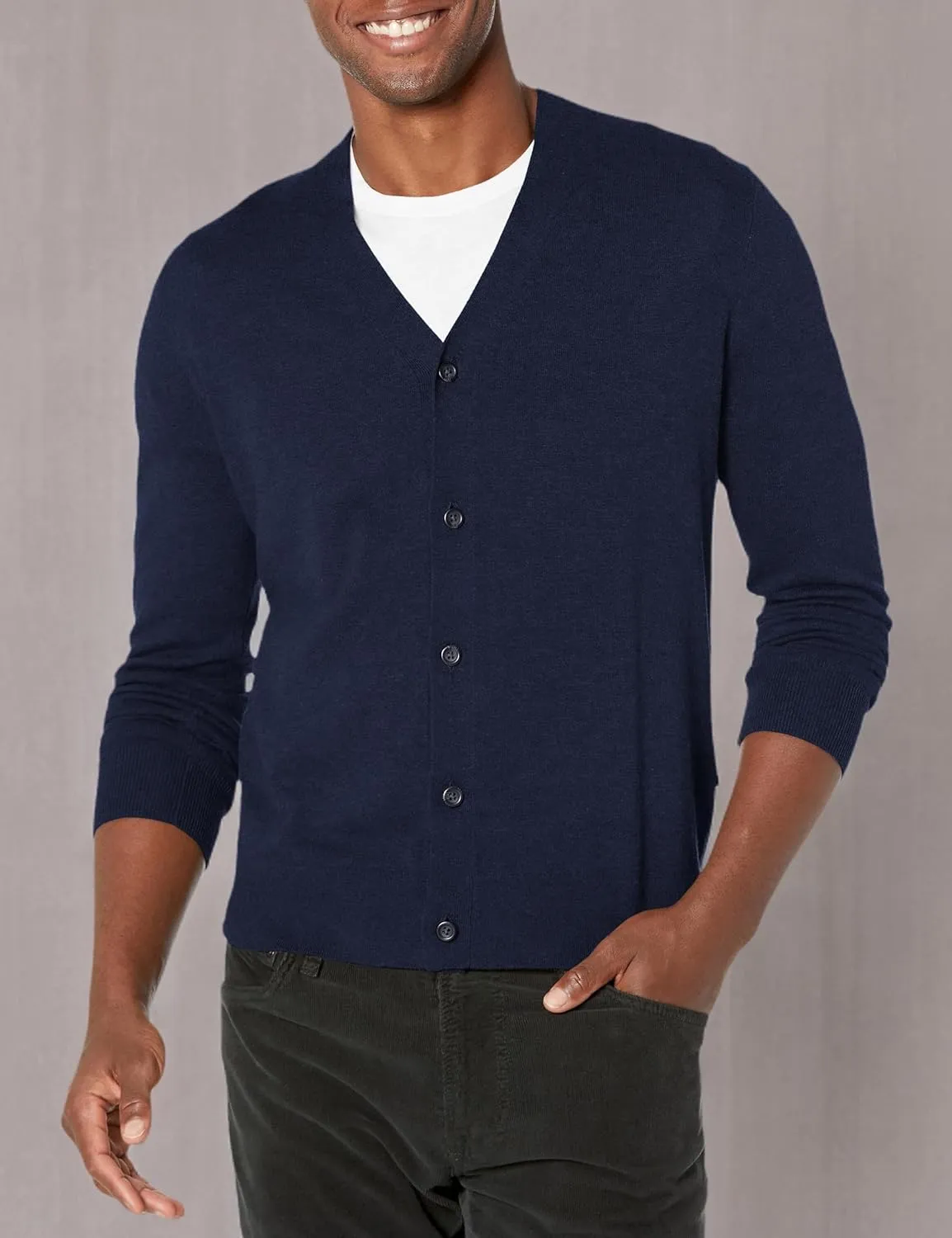 DOCKERS Mens Regular Fit Long Sleeve Cardigan Sweater