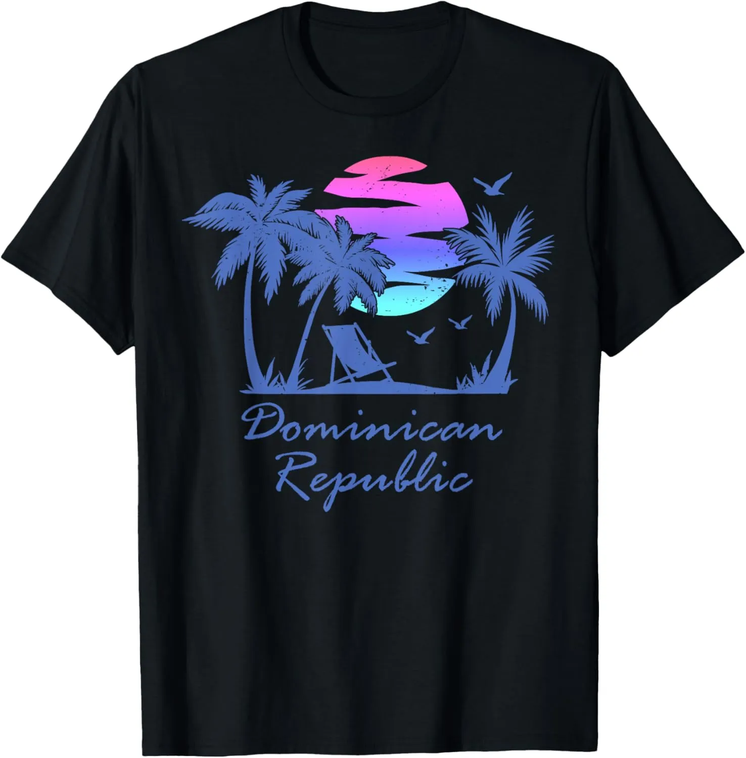 DOMINICAN REPUBLIC Beach Vacation Honeymoon Vintage Sunset T-Shirt