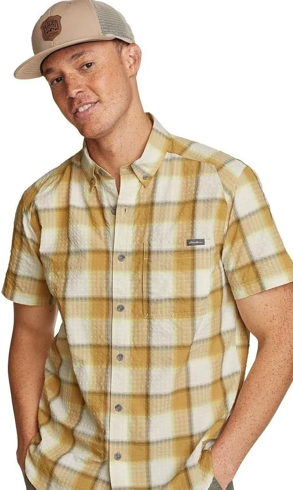Eddie Bauer Men's Pack It Seersucker Short-Sleeve Shirt