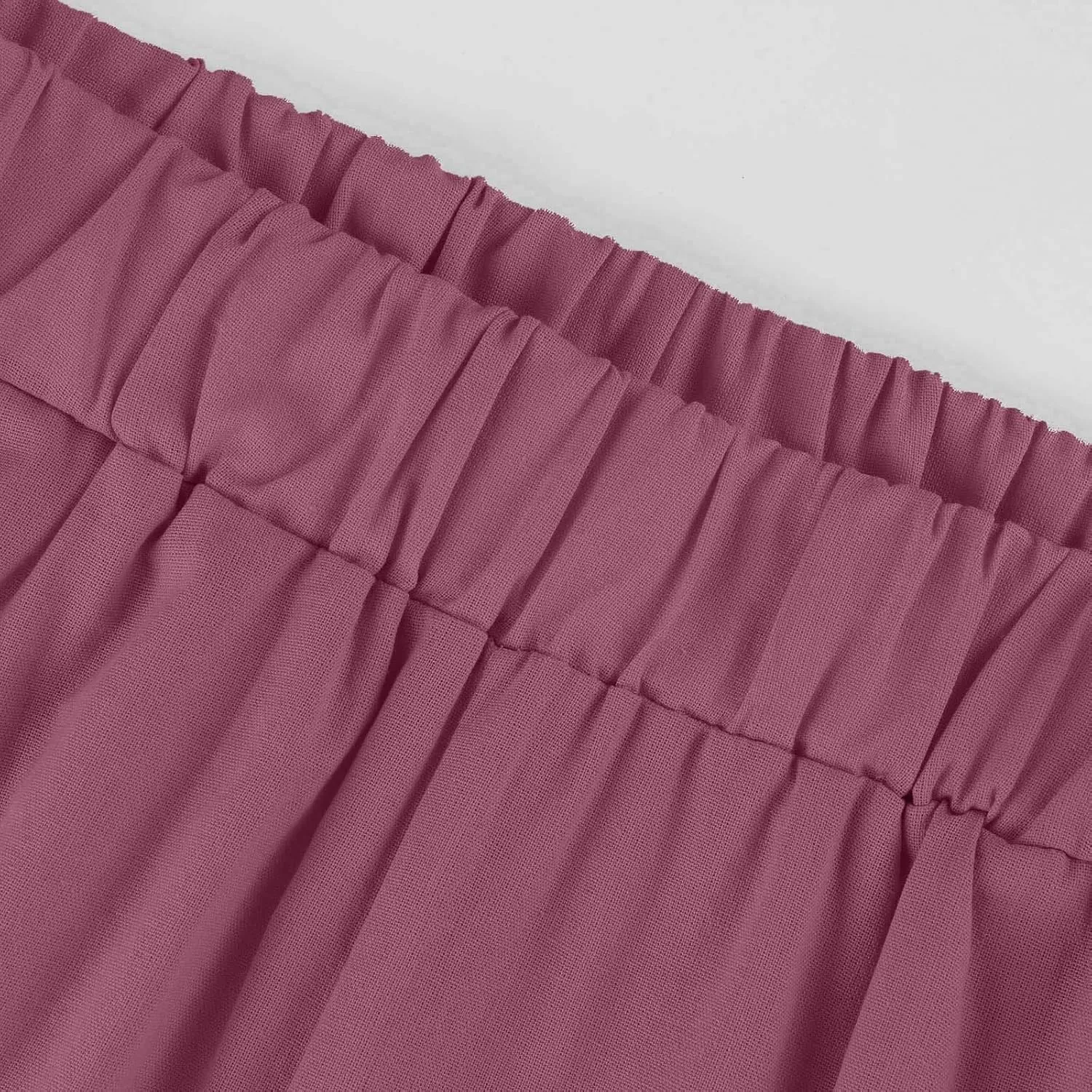 eoeioa High Waisted Linen Pants Women Summer Baggy Stretchy Palazzo Pants Lightweight Casual Pants Boho Beach Pants w/Pockets
