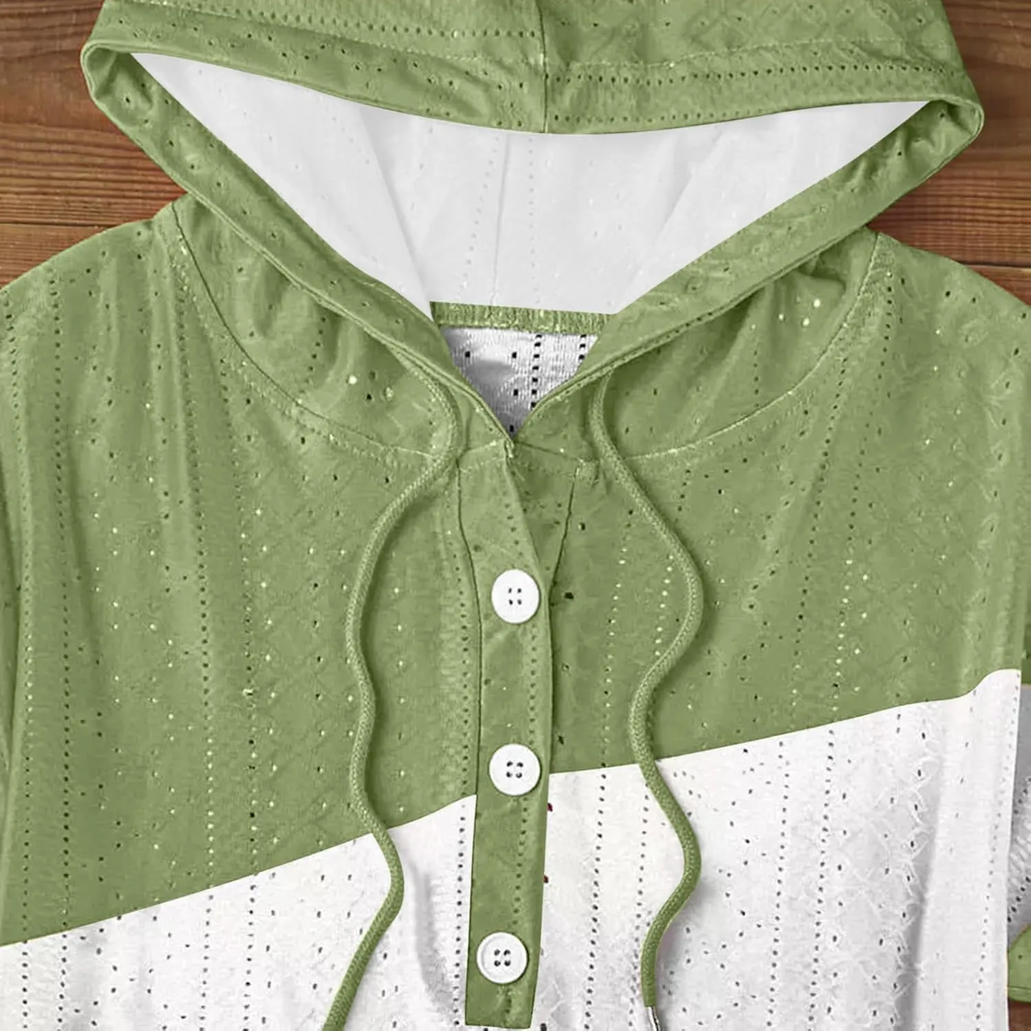 Eyelet Tops for Women 2025 Trendy Summer Hoodies Short Sleeve Button Up Casual Loose Fit Embroidery Shirts Blouses