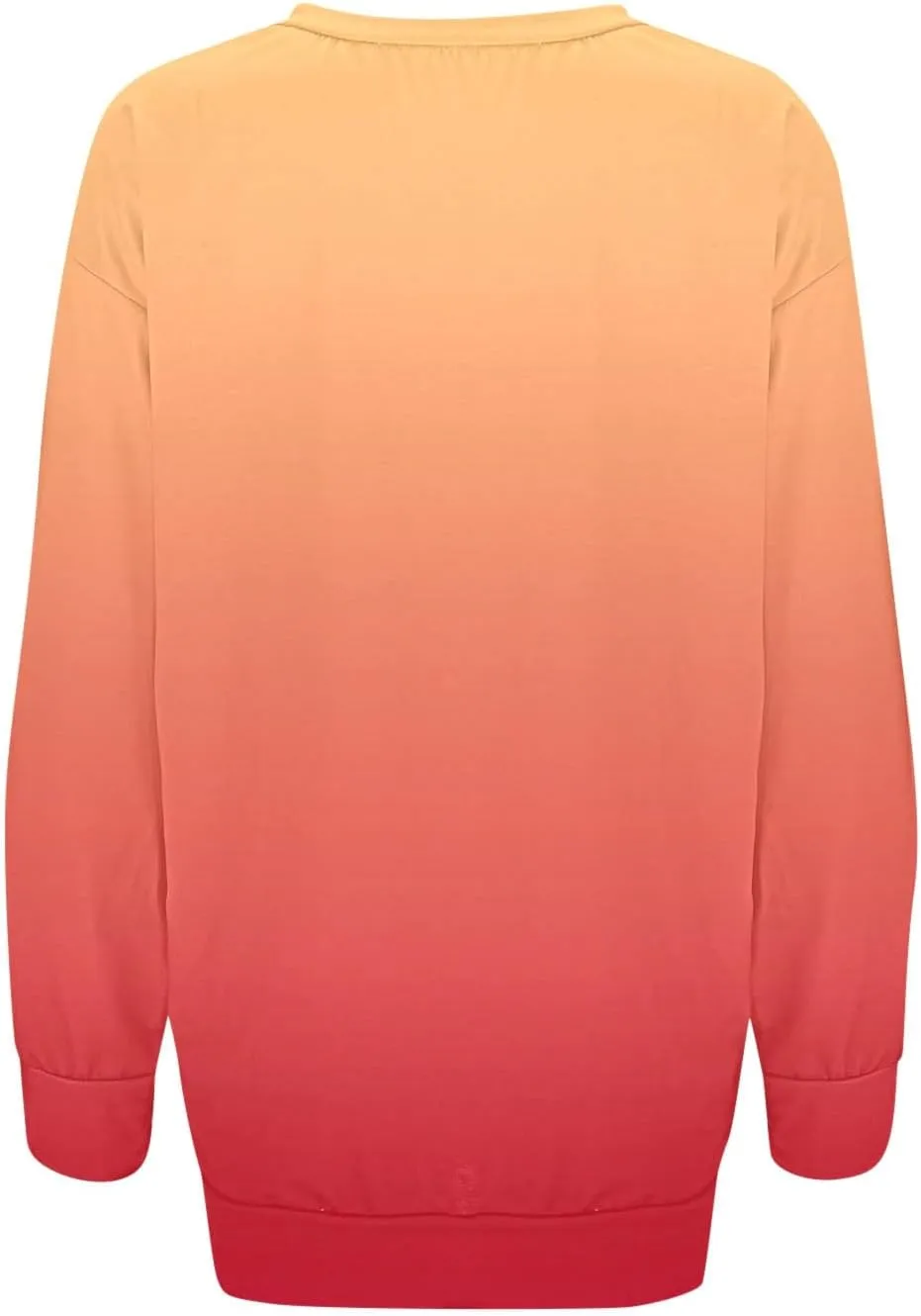 Fall Neon Gradient Women Sweat Shirts Casual Crew Neck Sweatshirts Loose Oversized Long Sleeve Pullover Tops