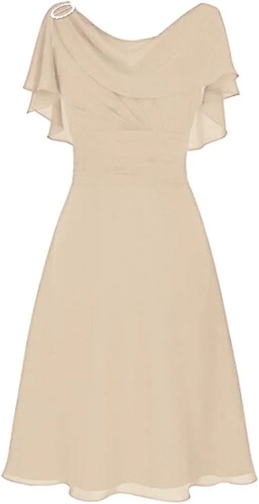 Formal Dresses for Women Gowns Evening Party Cocktail Dress Elegant V Neck Ruched A-Line Swing Wedding Guest Dress