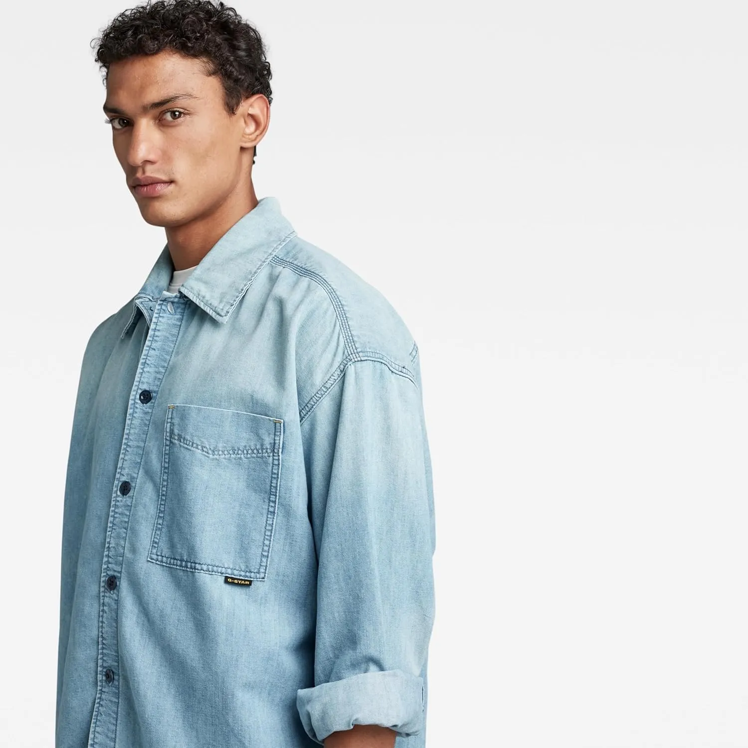 G-STAR Men's Boxy Fit Long Sleeve Casual Shirt