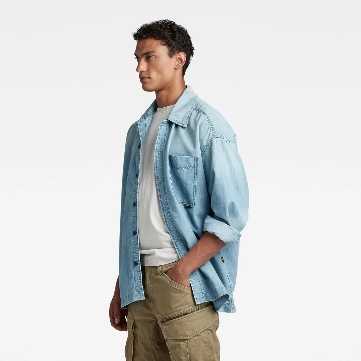 G-STAR Men's Boxy Fit Long Sleeve Casual Shirt